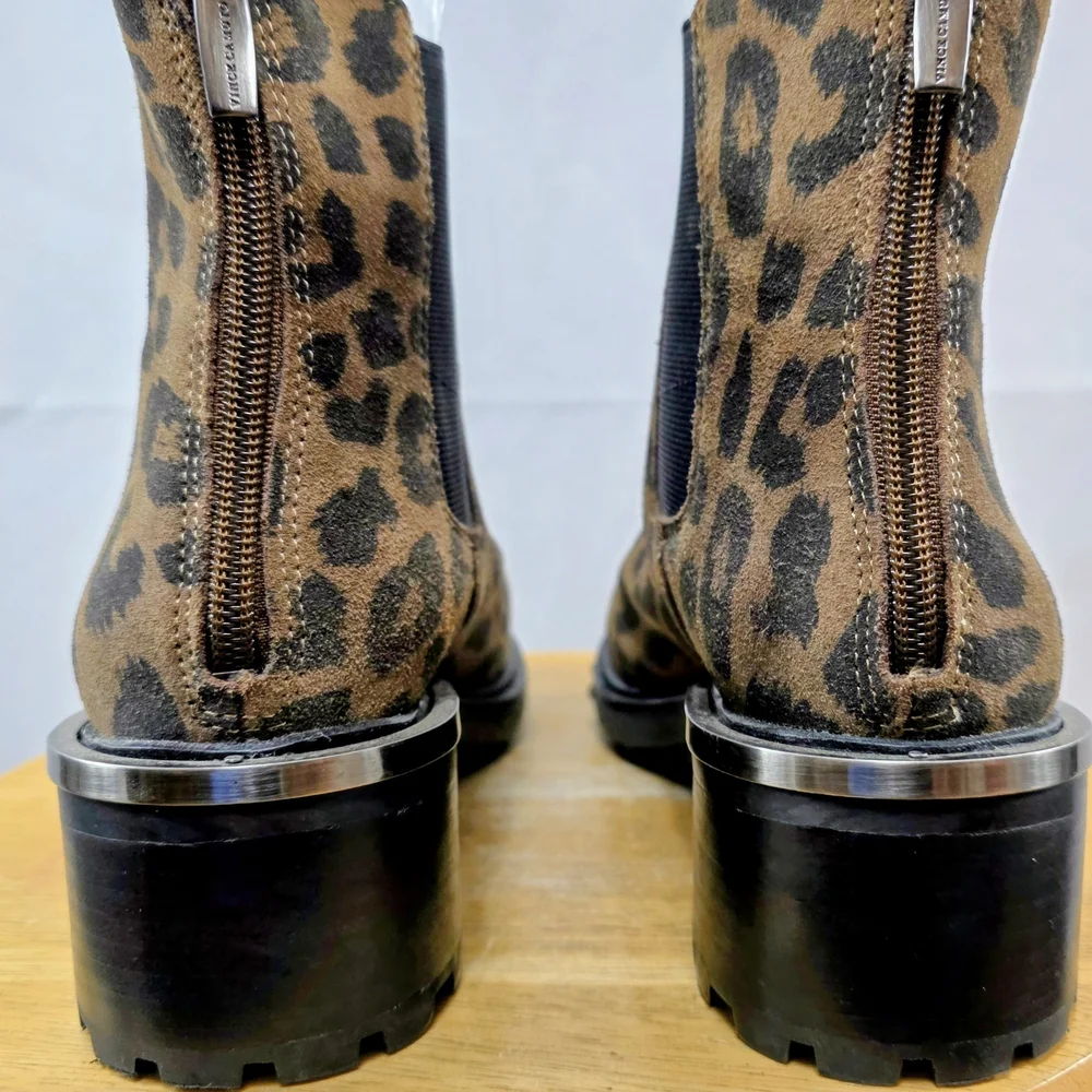 Vince Camuto Leopard Print Ankle Boots - Picture 2 of 6